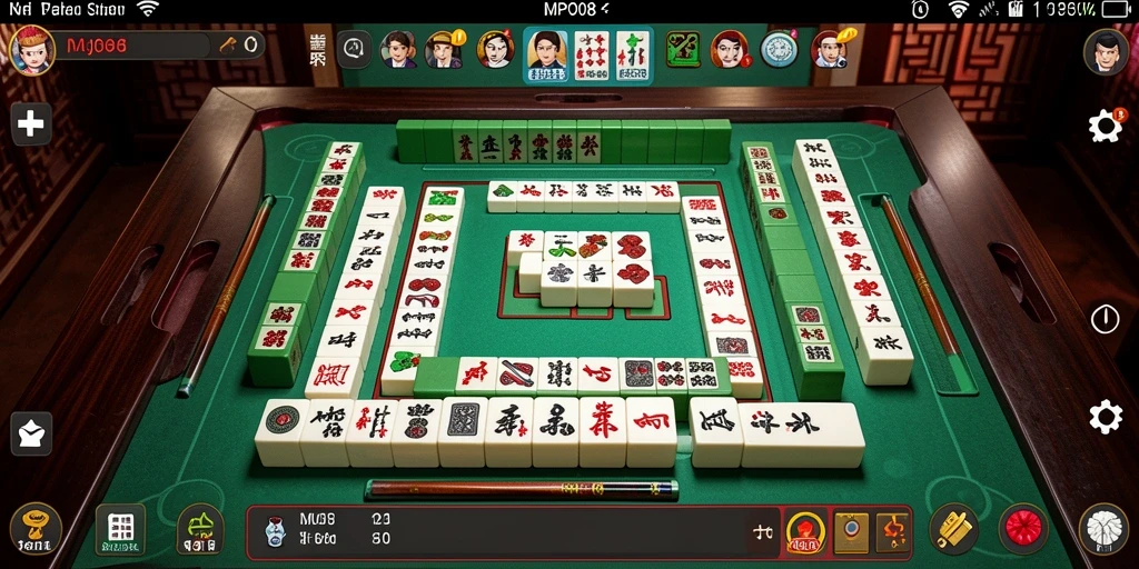 Tampilan gameplay MPO08 dengan suasana Mahjong yang menawan.