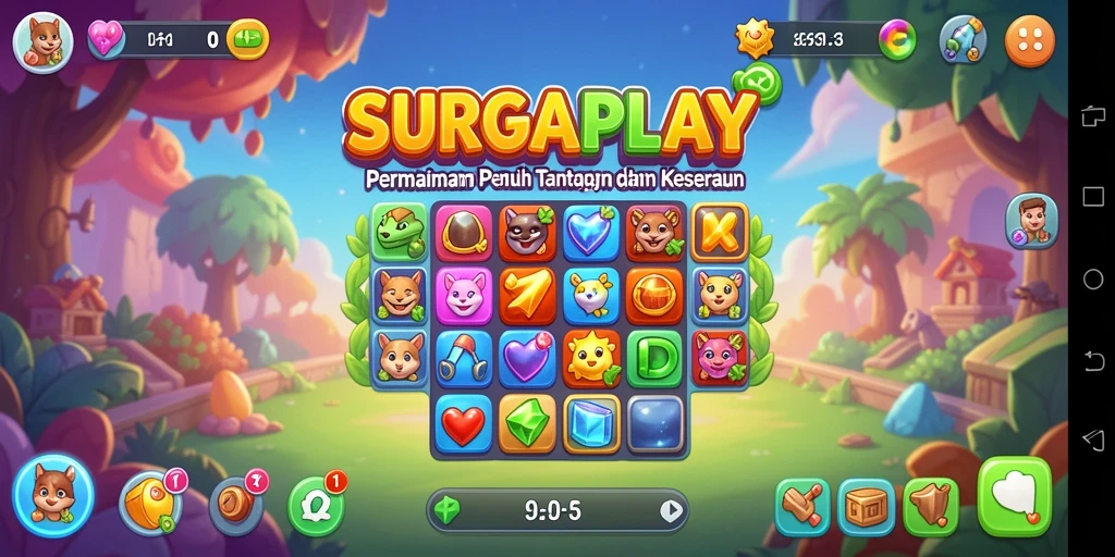 Screenshot menampilkan gameplay seru dan penuh warna di SURGAPLAY.