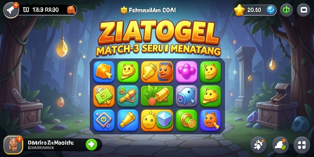 Tangkapan layar gameplay ZIATOGEL yang menampilkan keseruan mencocokkan warna.