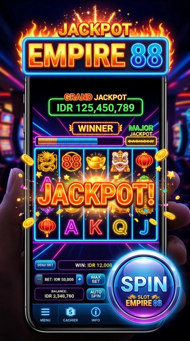 Tampilan utama aplikasi empire88 yang user-friendly.